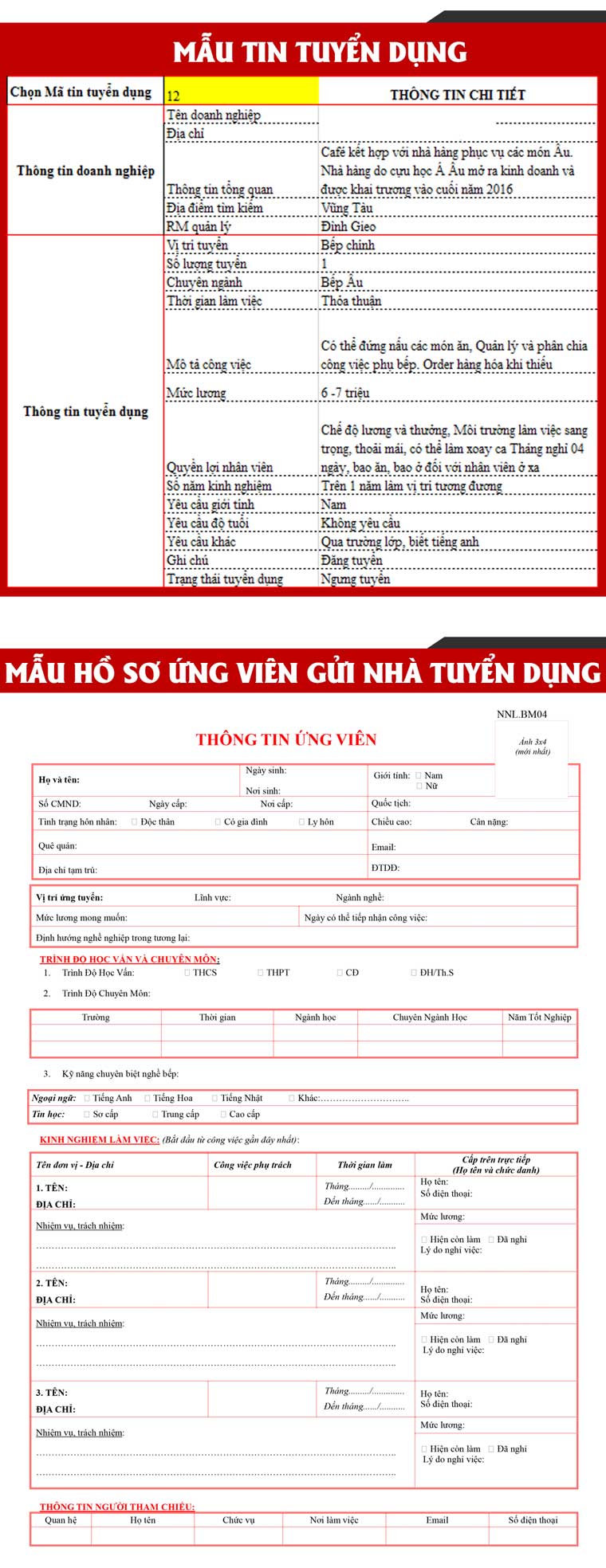 bieu mau dich vu tuyen dung