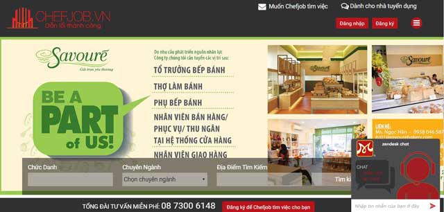 chefjob quang ba tuyen dung khach san nha hang