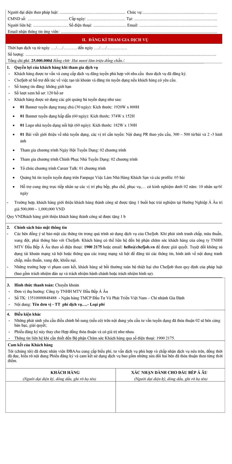 bieu mau dich vu dang tuyen