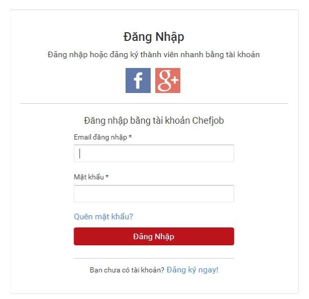 dang nhap chefjob