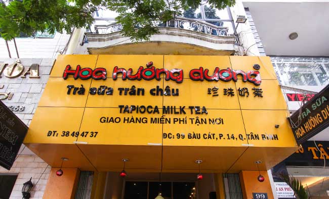 tra sua hoa huong duong